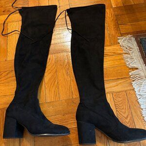 Knee High Steve Madden Black Suede Boots